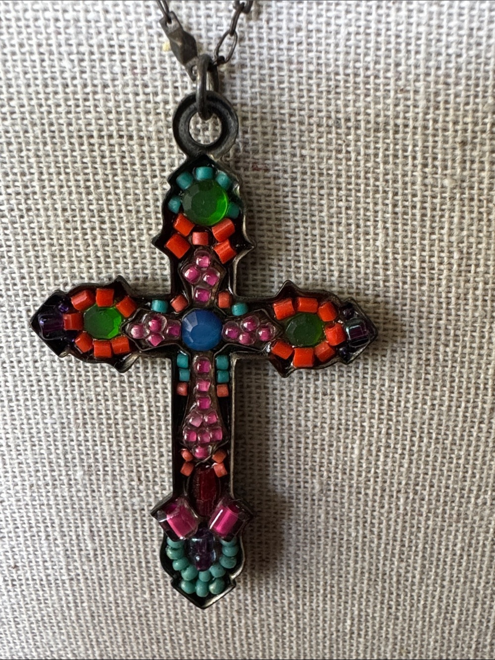 Ayala Bar Beaded Cross Pendant Necklace - Women Jewelry